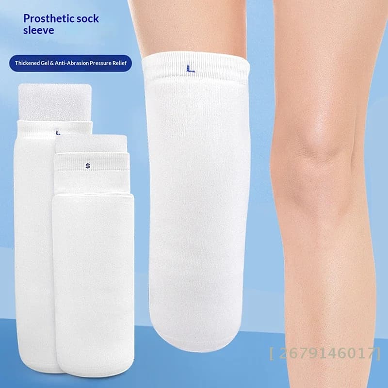{MX} Guaina in silicone protesica ispessita per polpaccio, per disabili con amputazione sotto il ginocchio, rivestimento morbido per fuscello〔YY26〕