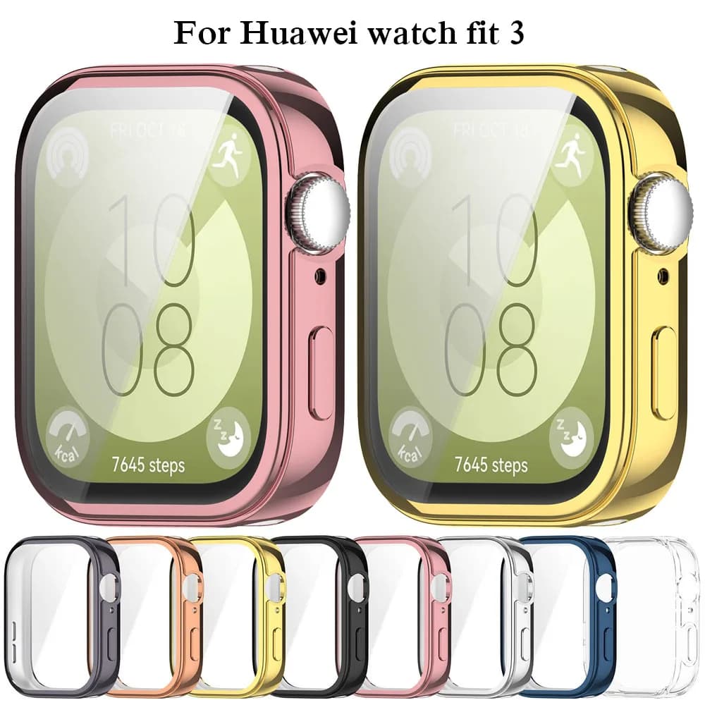 Custodia protettiva in TPU custodia antiurto per Huawei Watch Fit 3 custodia trasparente per Huawei Fit3 Smartwatch Shell Frame accessori