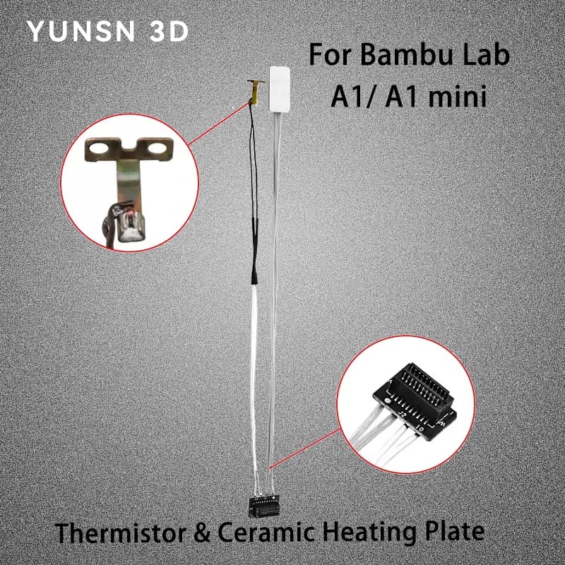 Per Bambu Lab A1/A1 mini termistore piastra riscaldante in ceramica sensore di temperatura per A1/A1 mini stampante 3D Hotend riscaldatore cartuccia