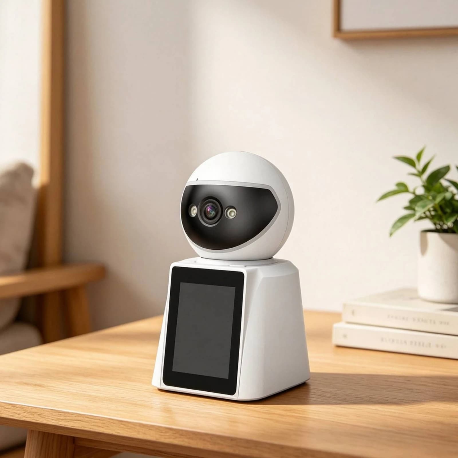 Smart Camera with Display Full-Color Indoor Camera with Screen Baby Monitor with Screen Motion Detection