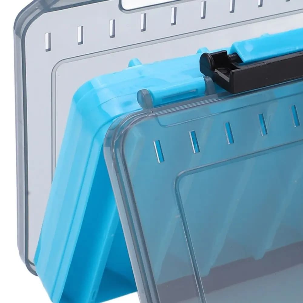 Double-sided fishing bait box with 14 compartments, Waterproof, with Manila and Ventilation Breathable, Fisherman bait container