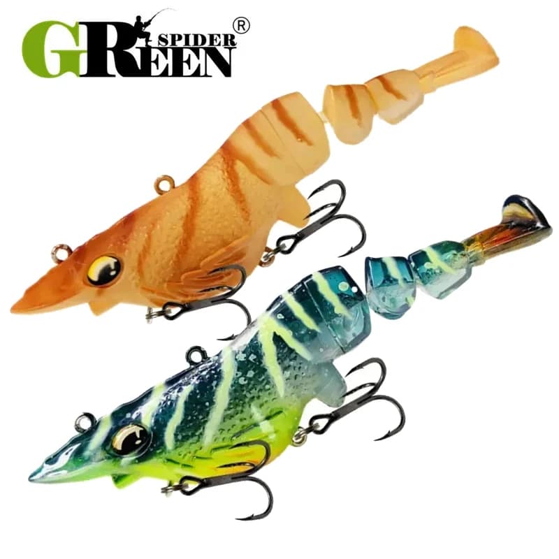 63mm/80mm/100mm Long casting gamberetti Hard lure Swimbait VIB Sinking Wobbler ganci per luccio Walleye bassesche artificiali