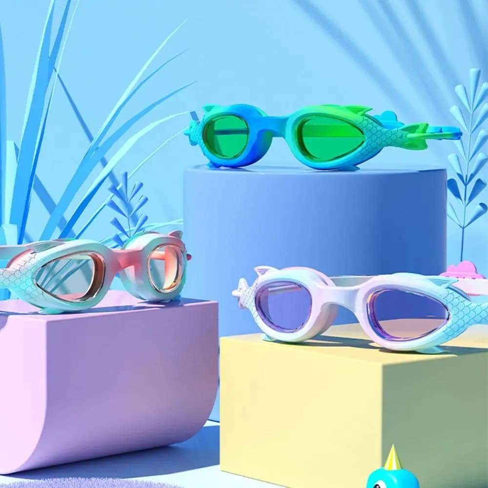 Occhialini da nuoto estivi creativi HD Occhiali da vista impermeabili antiappannamento Occhiali da immersione carini