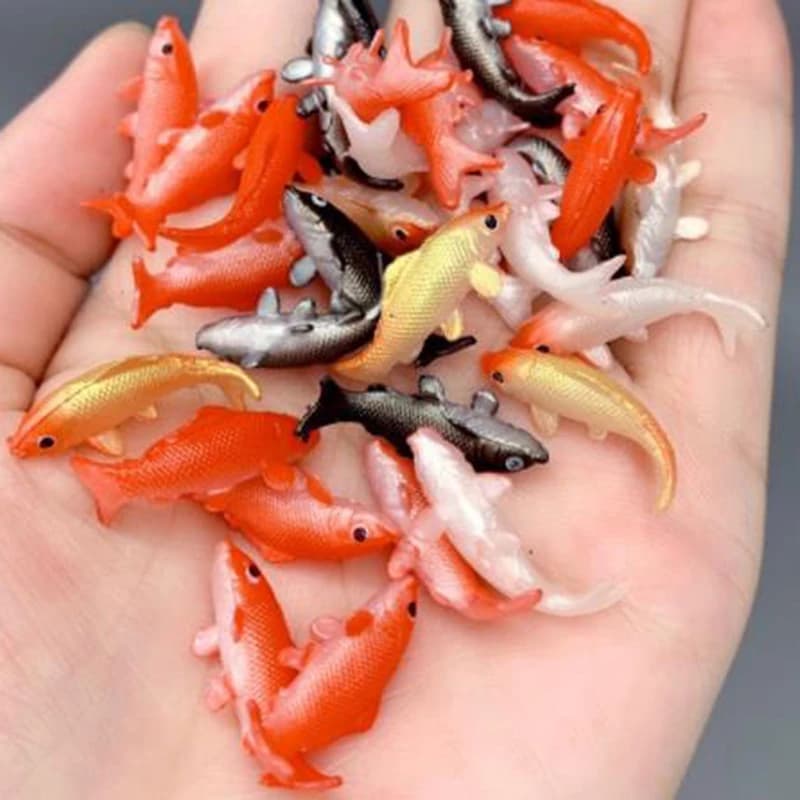 *5pcs Fish Carp Simulation Animals For Kids Toys DIY Decorative Goldfish Figurines Home Decor Ornament Dollhouse Miniature Model