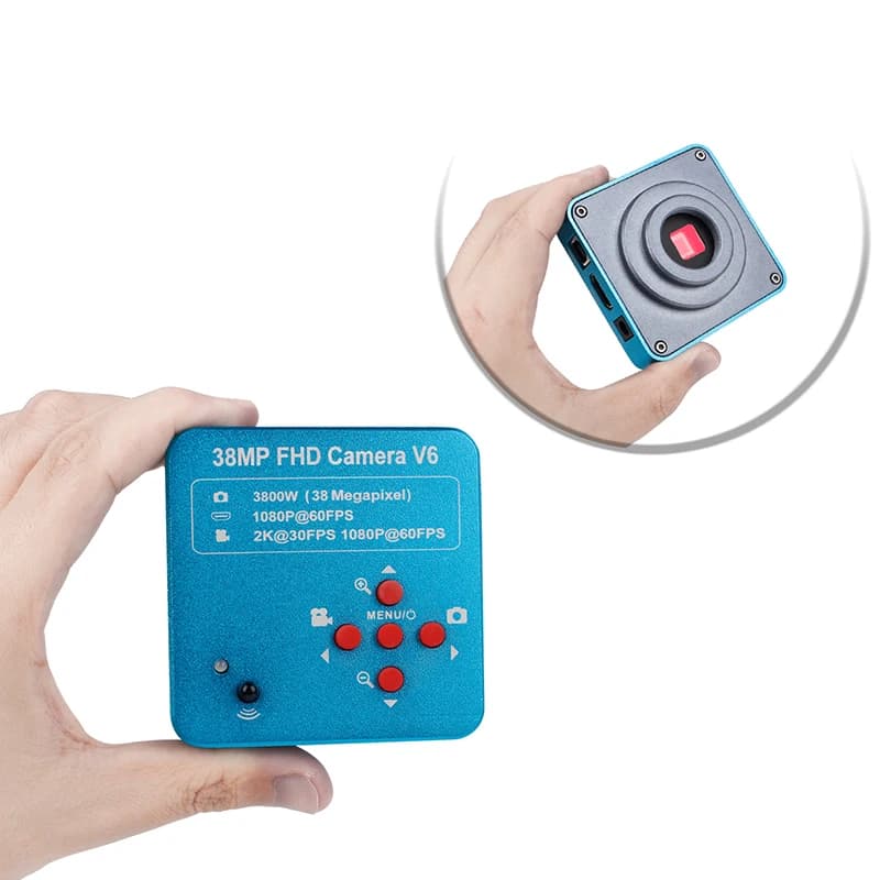 Fotocamera Digitale per Microscopio 38 Megapixel Full HD 1080P 30FPS USB con Scheda TF per Osservazione Microscopica