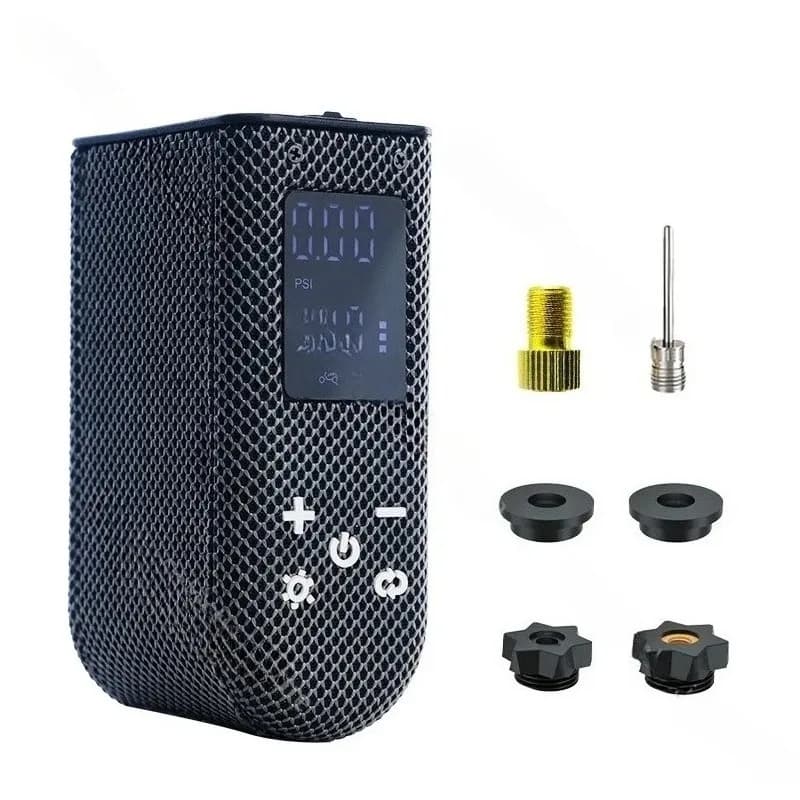 Mini pompa d'aria per bicicletta Pompa per bici con riduzione del rumore isolante in tessuto Pompa elettrica per bicicletta