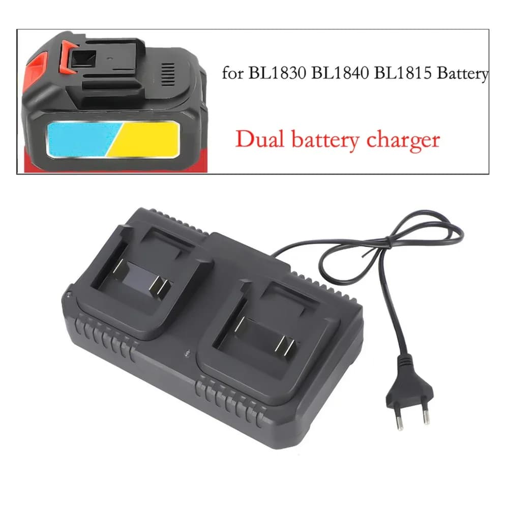 Stazione di ricarica da 21 V Caricabatterie doppio per utensili elettrici Ricarica da 21 V Uscita Componenti elettronici dal design compatto