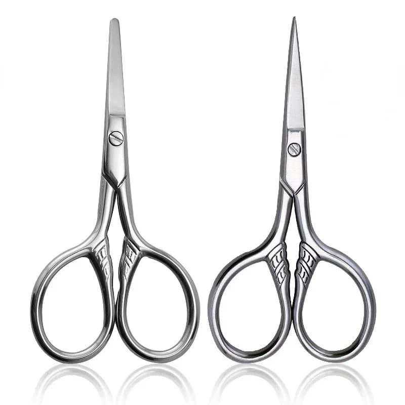 1Pcs Nose Hair Tool For Manicure Nail Stainless Cuticle Trimmer Beard And Mustache Steel Small Makeup Grooming Scissors Eyebrows