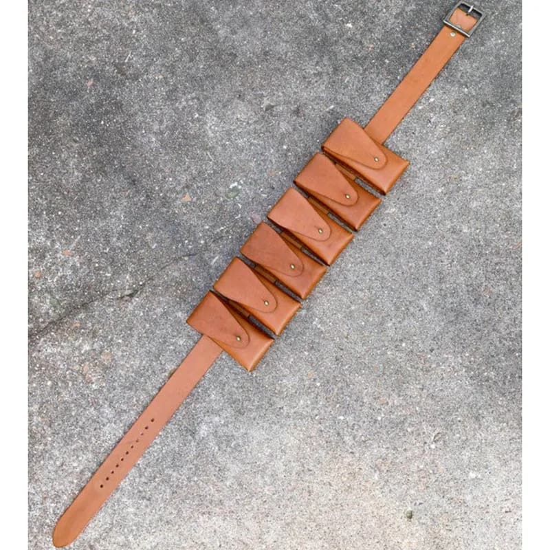 Steampunk Star Tusken Raider Custodia da cintura in pelle Cavalleria Bandoliera Nomadic Munizioni Cartuccia Borsa Fascia Larp Sabbia Persone per uomo Donna