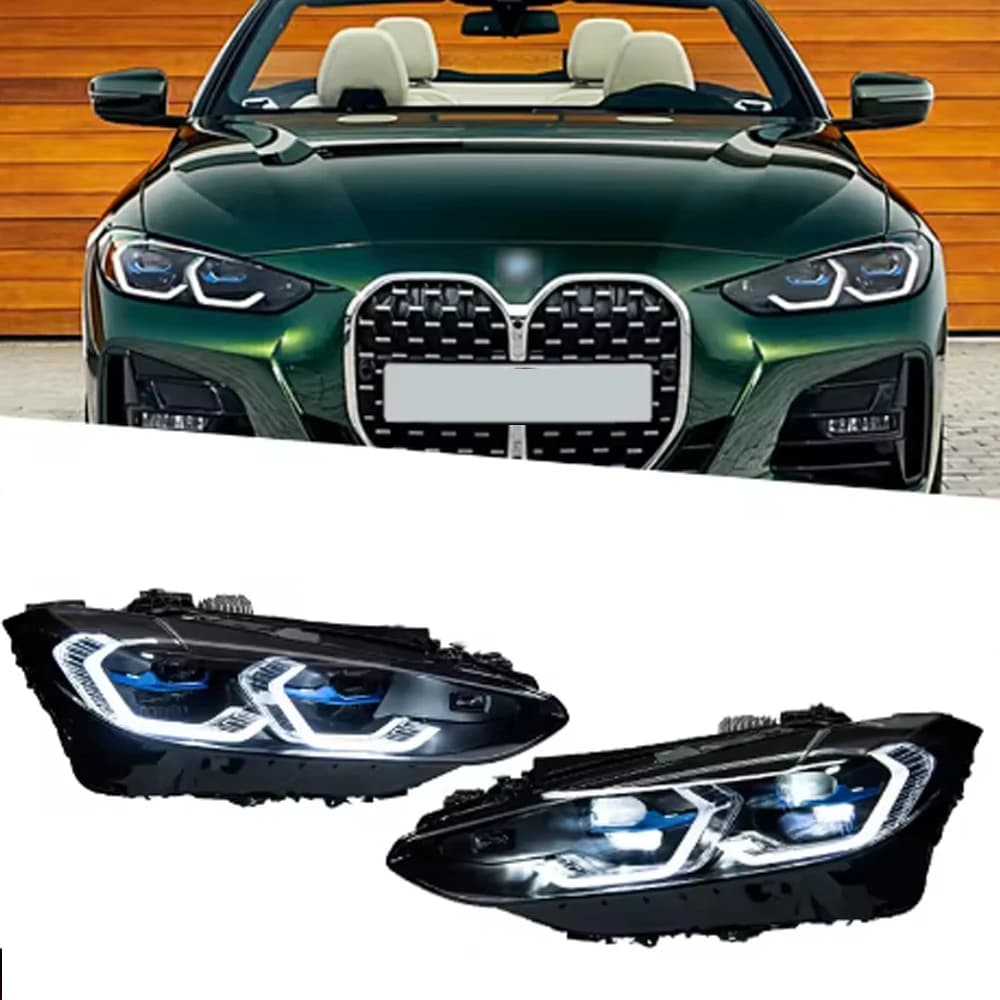 Luce anteriore per auto Faro a LED per BMW Serie 4 G22 G23 G26 M4 425 430 2021-2023 Faro DRL Luce di marcia diurna Indicatore di direzione