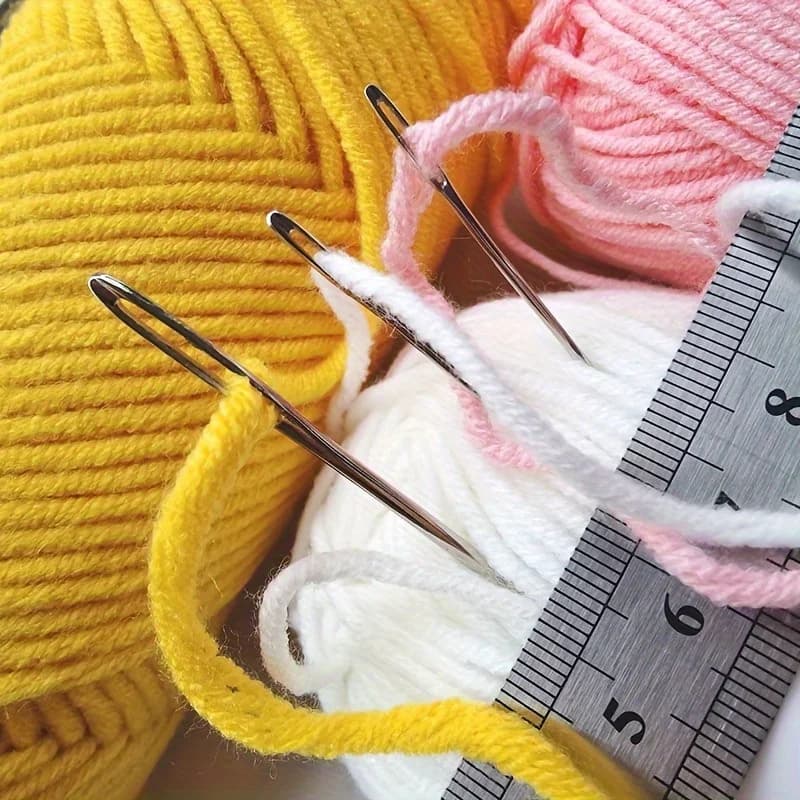 15 pezzi strumenti artigianali fai da te aghi per occhi grandi ricamo in acciaio punto croce filo per maglieria cucito a mano uncinetto set kit