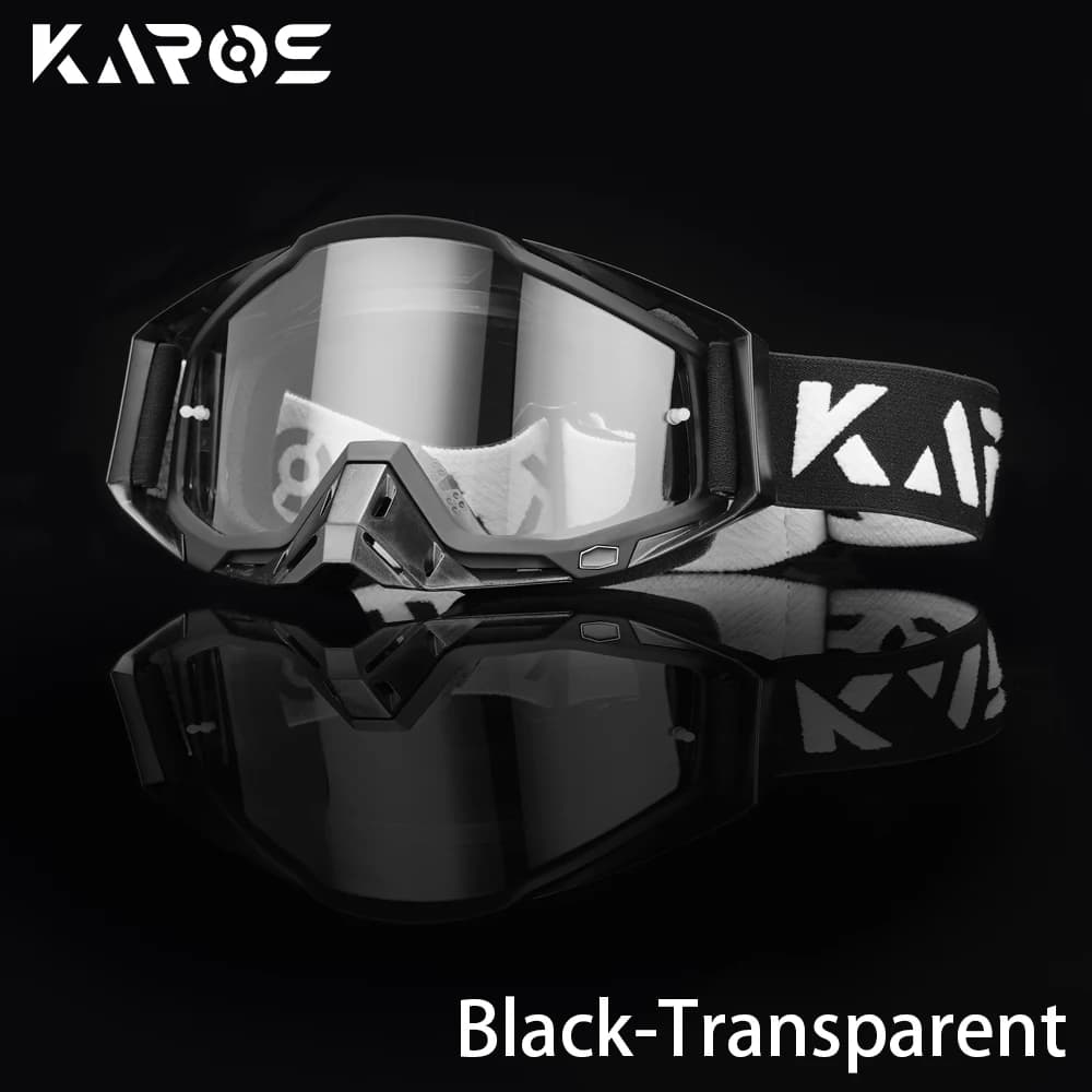 Moto Karos Glasses - Premium Glasses for Offroad Guide, Motocross Helmet, MX, Moto, Dirt Bike, ATV, Open Sports, UV400 Protection