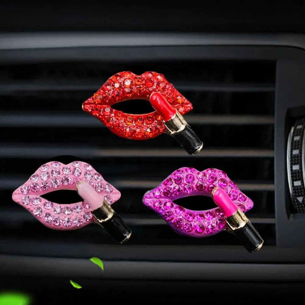 Car Air Freshener Vent Clip Car Air Vent Perfume Clip Rhinestone Skull Car Air Diffuser Clip Personalized Punk Style Vent