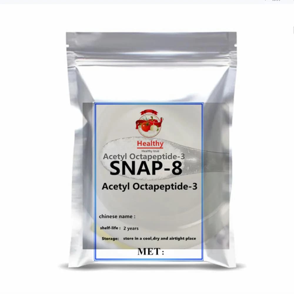 Polvere Grezza di Acetil Octapeptide-3 di Grado Cosmetico, Peptide SNAP-8, Materia Prima Antirughe, Promuove la Produzione di Collagene, Direttamente dalla Fabbrica