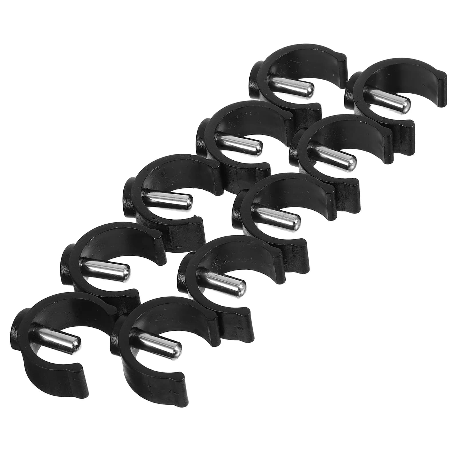 10 pieces moulding pin locks replacement C-shaped clamp in plastic steel durable for walking sticks trekking sticks anti slip walking stick