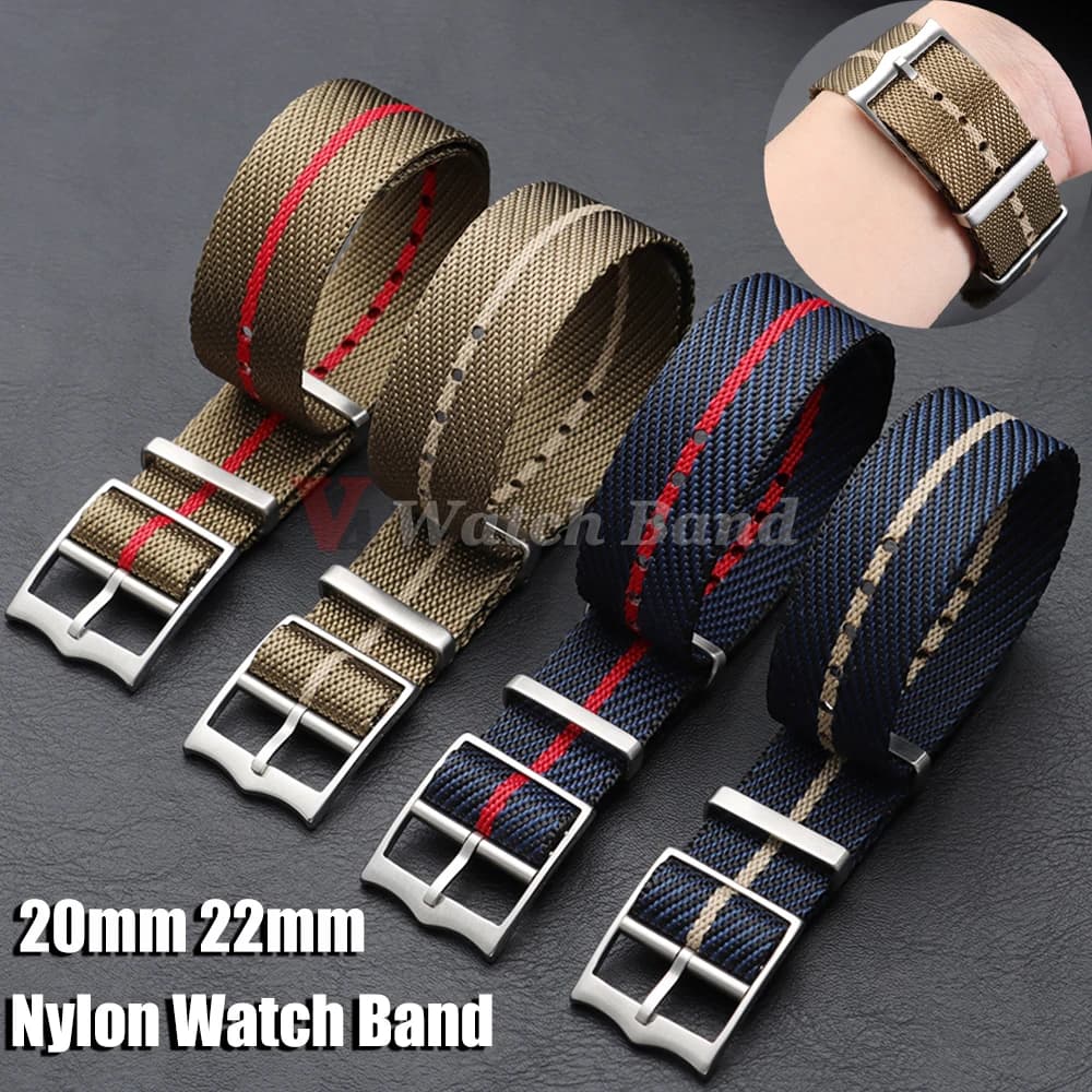 Cinturini per Orologi in Nylon Premium da 20mm e 22mm per Seiko, Cinturino Militare per Rolex e Tudor, Bracciale in Tessuto per Uomo, Cinturino Sportivo