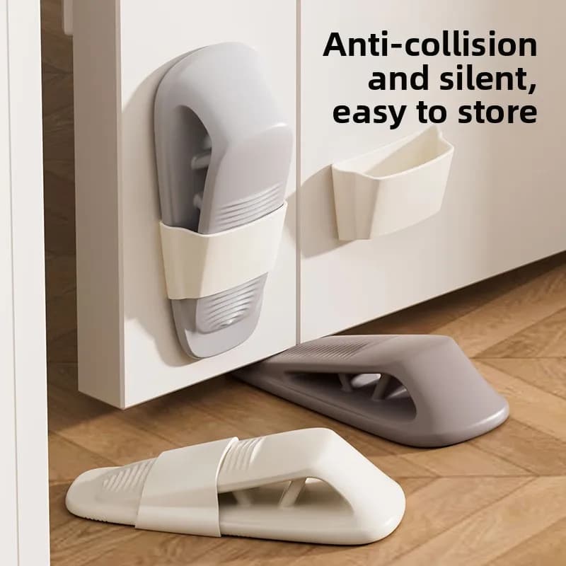 Tappo per porta in silicone Fermaporta Anti-collisione Fermaporta superiore Carta per porta Tappo per porta fisso antivento, Fermaporta con punzonatura gratuita
