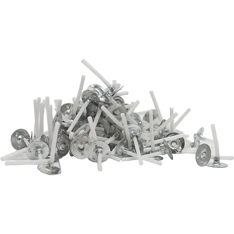 ABXF-5000 Pezzi/Lotto Stoppini per Candele da 1 Pollice a Basso Fumo con Linguette Metalliche, Stoppini per Tea Light per la Creazione di Candele