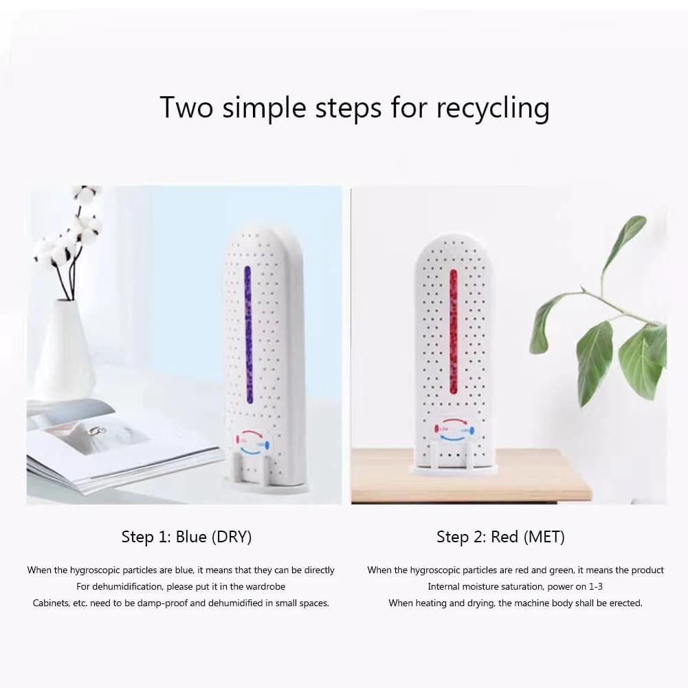 Deumidificatore Portatile Silenzioso, Deodorante, Asciugatore a Risparmio Energetico, Mini Igroscopico, Asciugatura Rapida per Vestiti, Ideale per Camera da Letto e Lavanderia