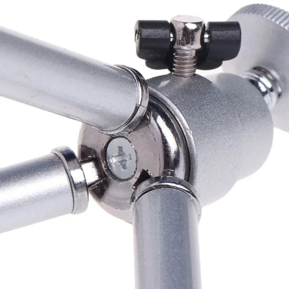 Supporto per selfie per telefono flessibile portatile in lega di alluminio a 2 sezioni Supporto per clip per selfie per treppiede