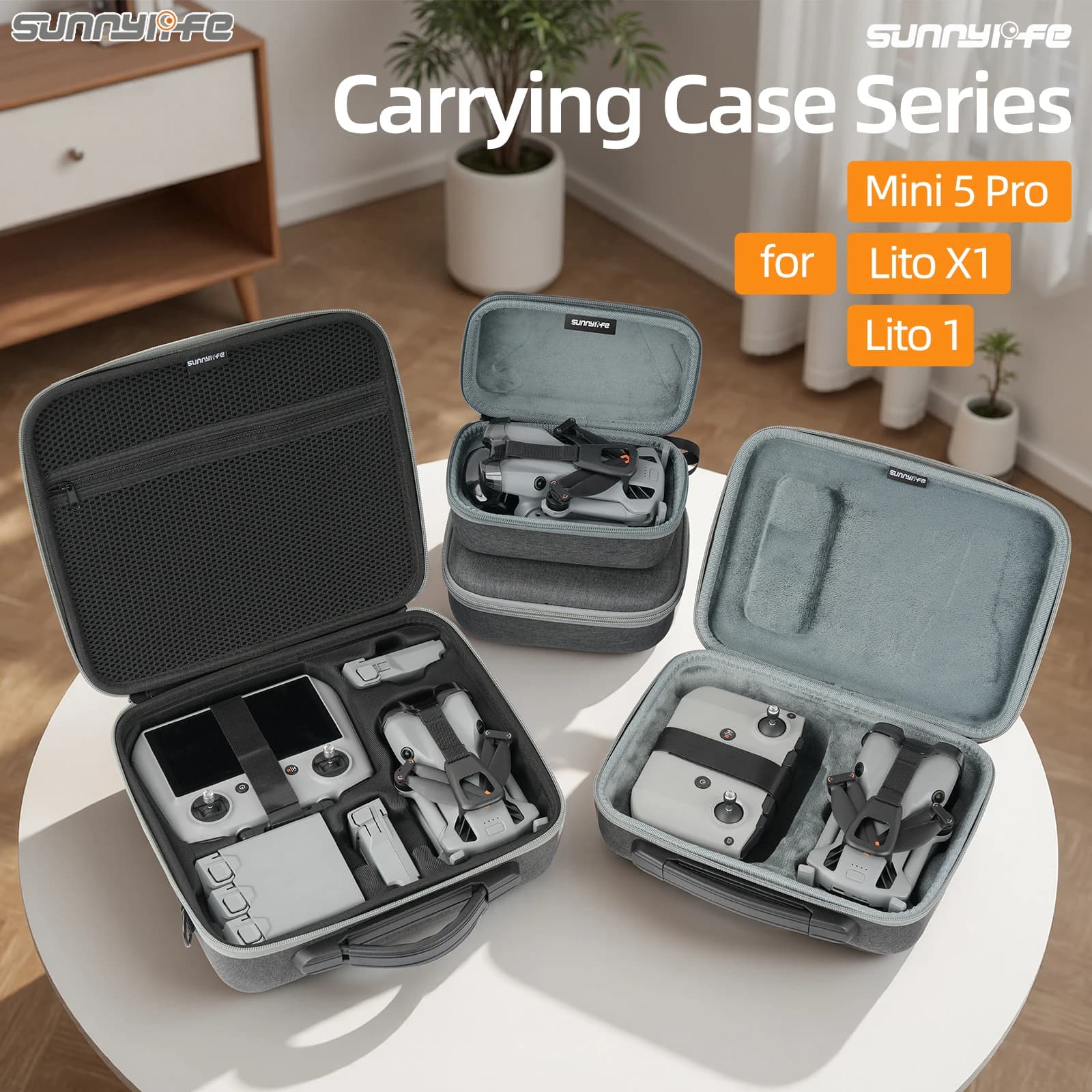 Borsa portaoggetti Sunnylife per Lito1/Lito X1, set di borse per DJI Mini 5 Pro, accessori per il trasporto