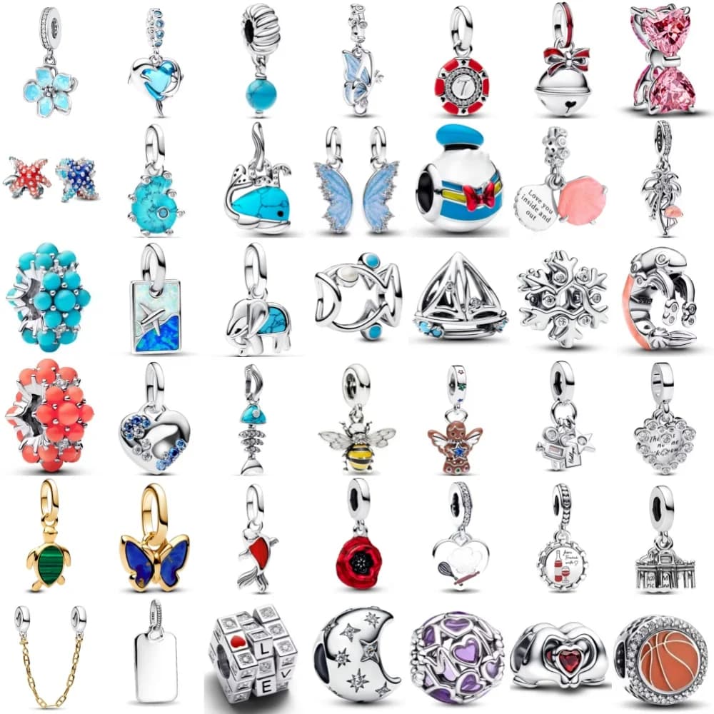 Vendita calda 925 argento farfalla angelo elefante basket adatto per braccialetto europeo S925 gioielli squisiti fai da te