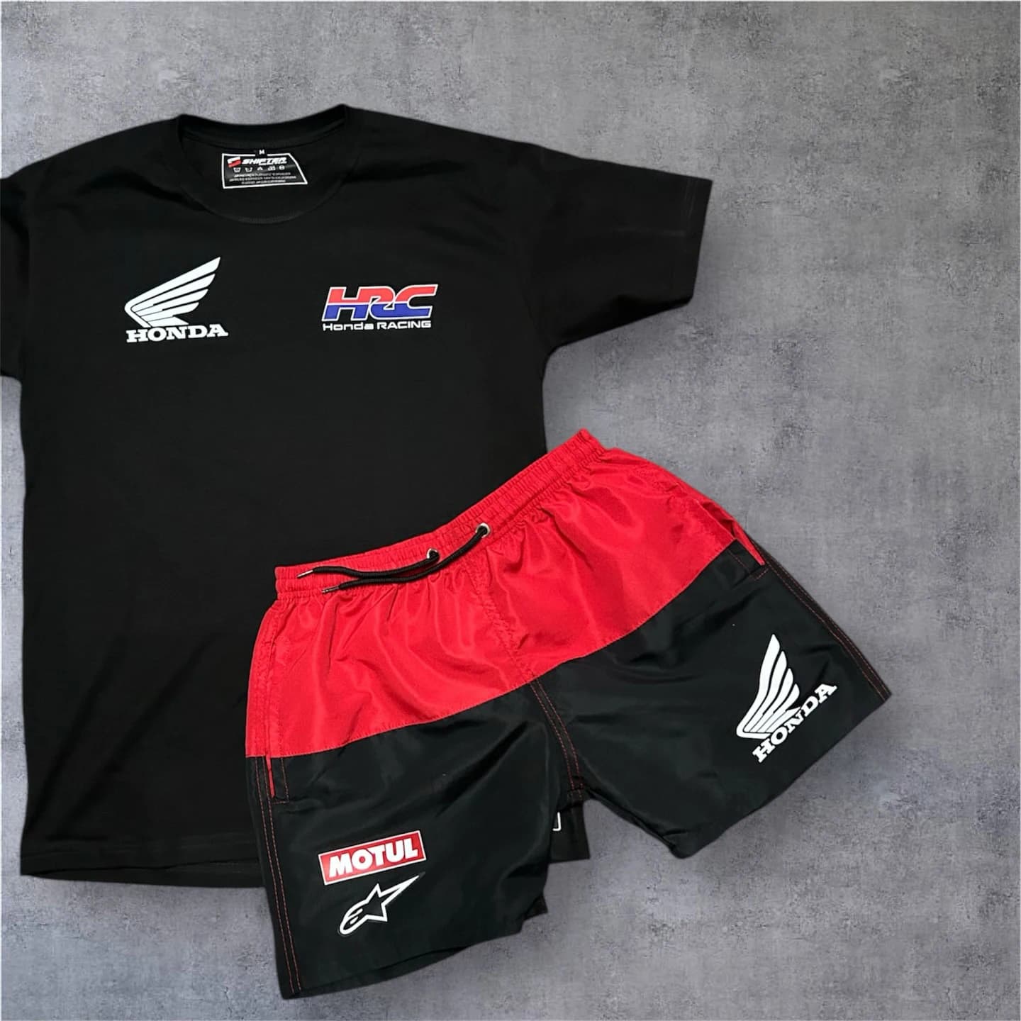 2026 Nuovo set da squadra di corse motociclistiche Honda Set sportivo da uomo traspirante oversize ad asciugatura rapida Pantaloncini da t-shirt da super motocross