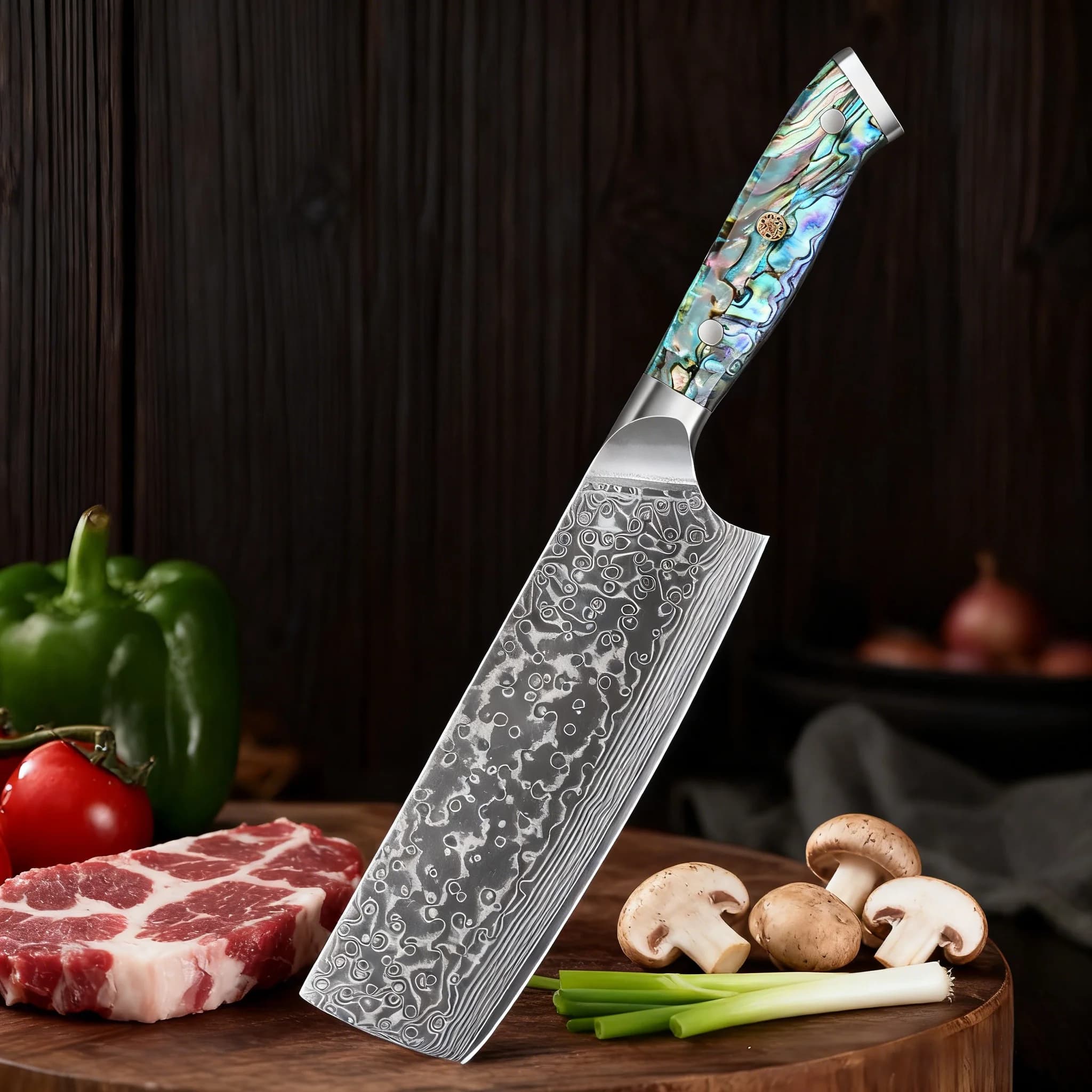 Nakiri knife for domestic use 67 layers Damascus steel kitchen knife Fruit and vegetable slicer Mannaia knife Kitchen utensils