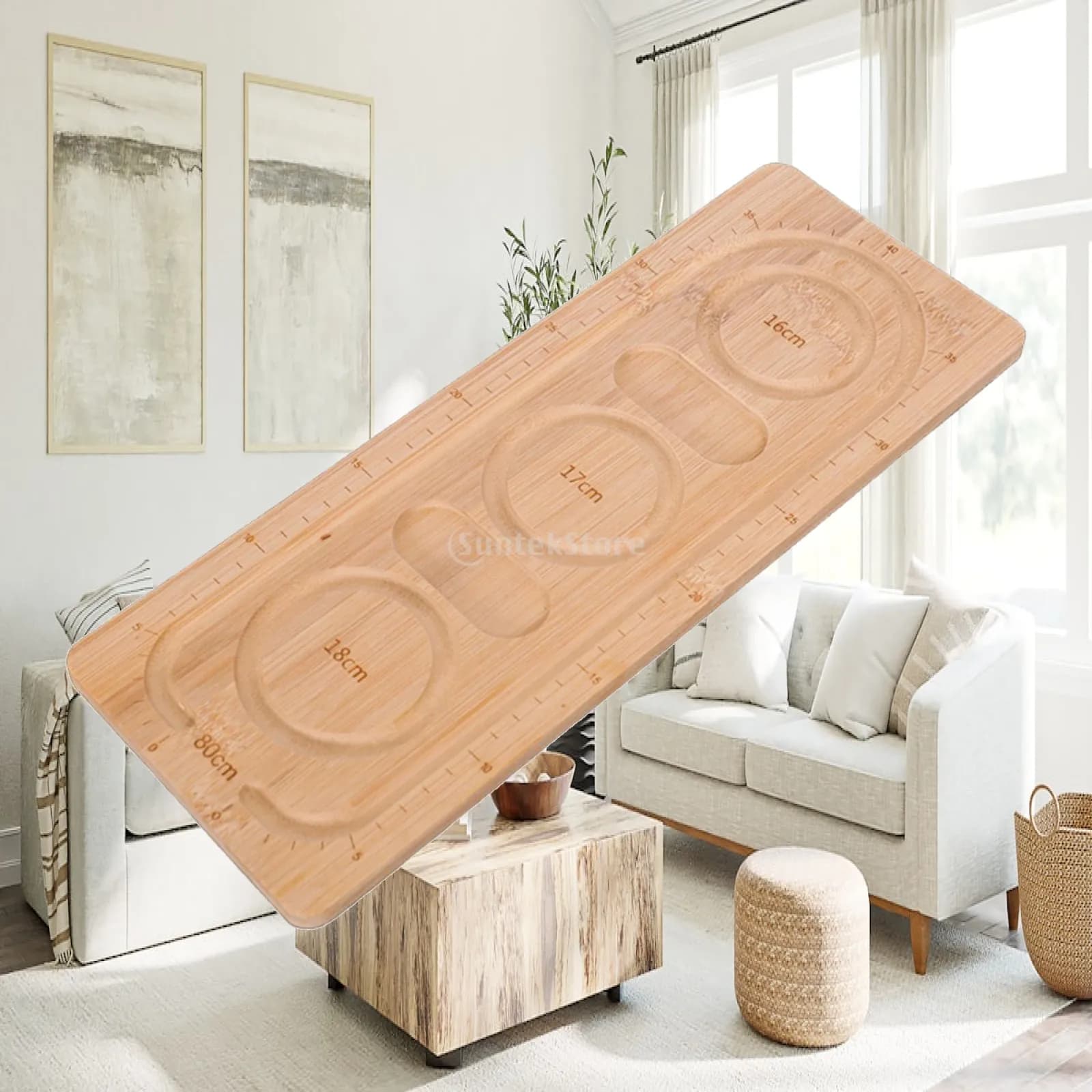 Beading Plate Portable Necklace Bracelet Tool Gift Organizer Tray Wooden Bead Board for Sorting DIY Pendants Ankles Enthusiasts