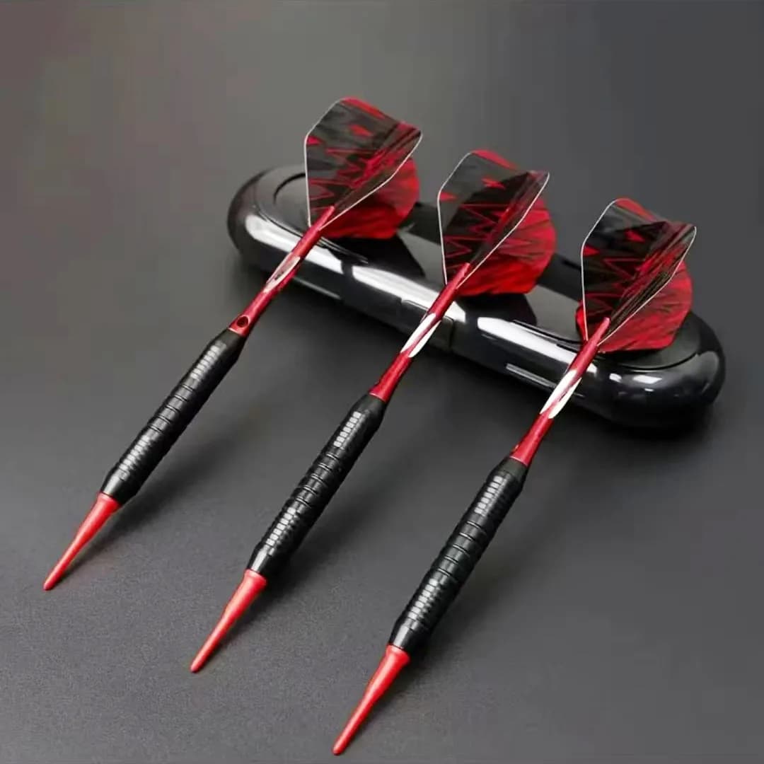 Set di freccette nere con punta morbida da 18 g con custodia Freccette elettroniche professionali per giochi al coperto