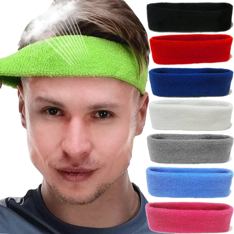 Fascia sportiva in cotone Fasce per capelli elastiche larghe per yoga Corsa per fitness Copricapo da donna Fascia per capelli con ordito per la testa