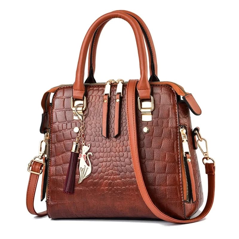 Yogodlns Borsa a mano di lusso modello coccodrillo Donna Inverno Nuova borsa a tracolla in nappa in pelle PU Marche Borsa con manico di design Borsa da donna