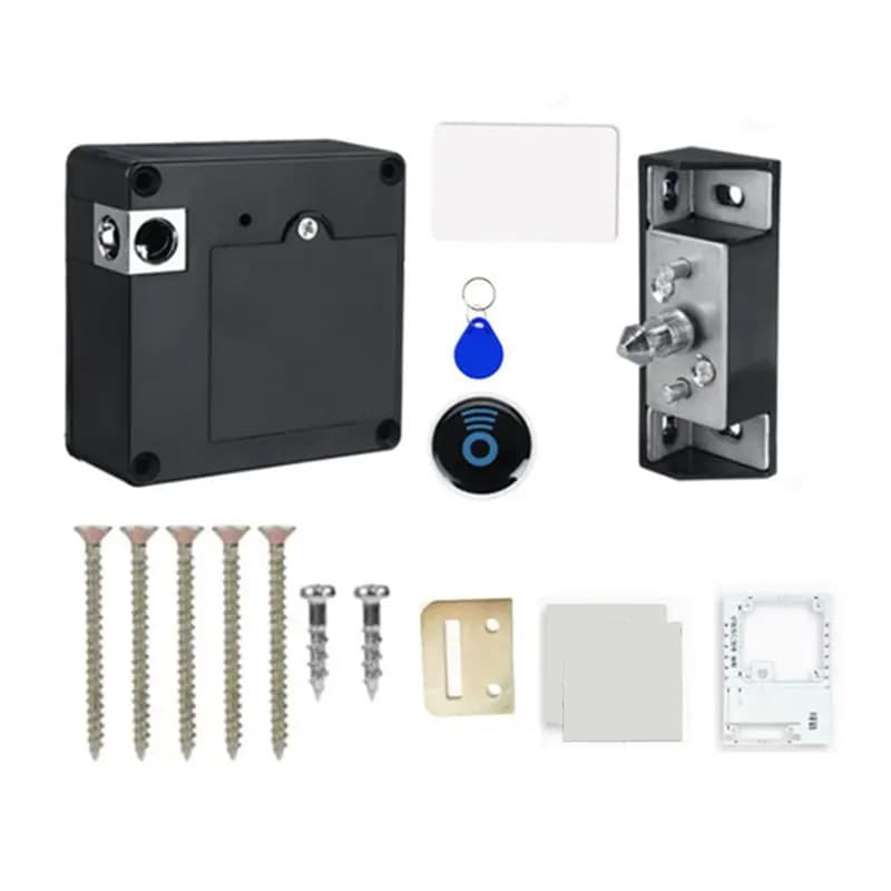 Serratura per Armadietto M09K Controllata da App, Bluetooth, NFC, con Lettore di Carte, per Cassetti e Porte Scorrevoli, Senza Foratura