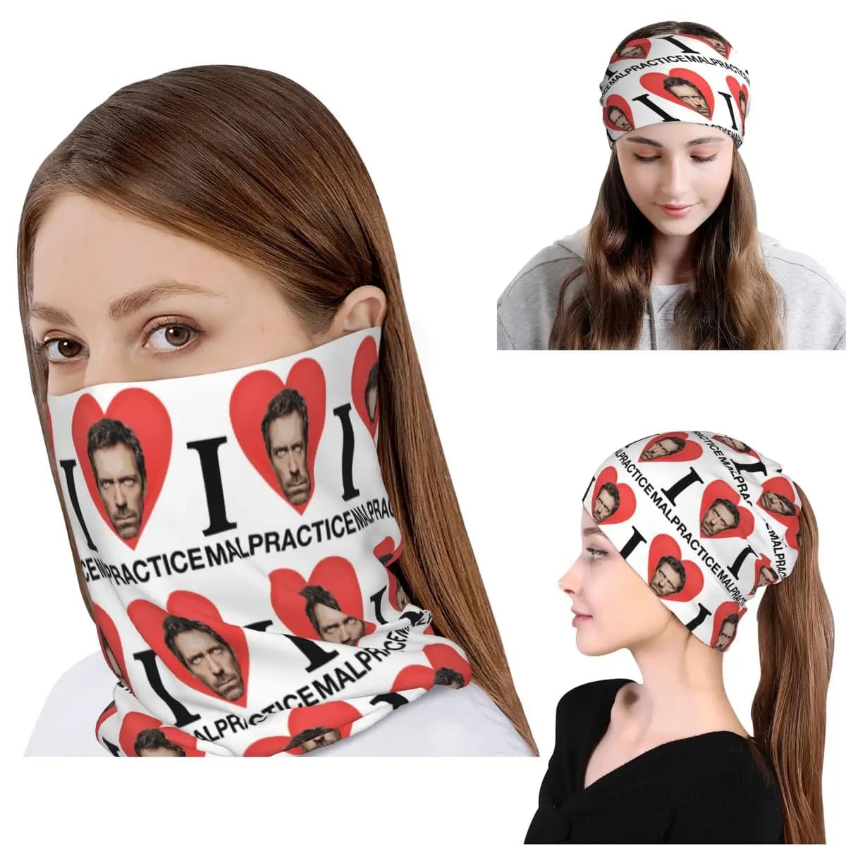 House MD Malpractice Enthusiast Merch Bandana Copricollo Sciarpa Magica Copricapo Caldo Berretto Unisex Adulto Lavabile