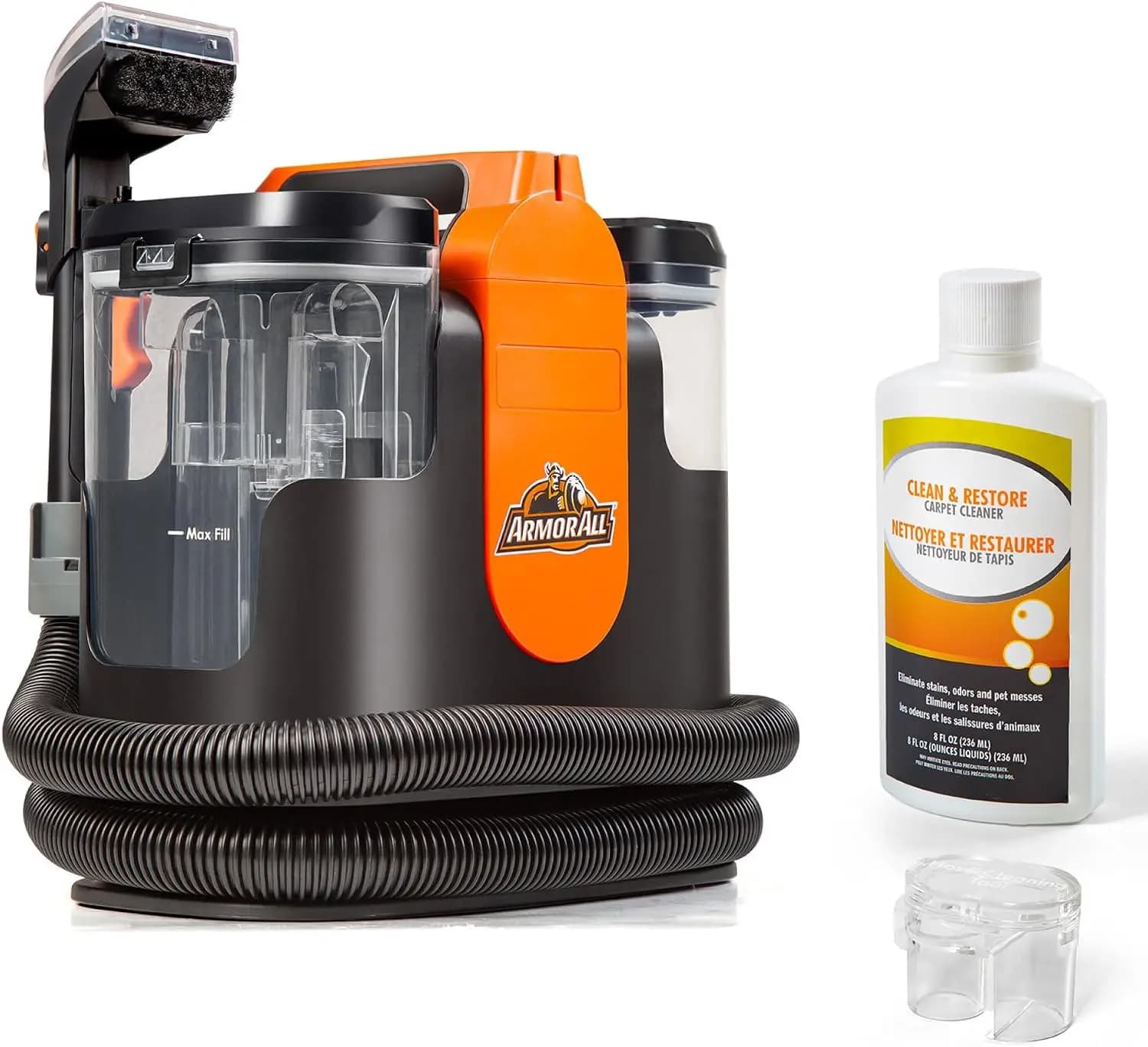 Powerful Carpet Cleaner for Cars, Rugs & Couches - 64in Water Lift Suction, 21ft Reach, Dual Tanks