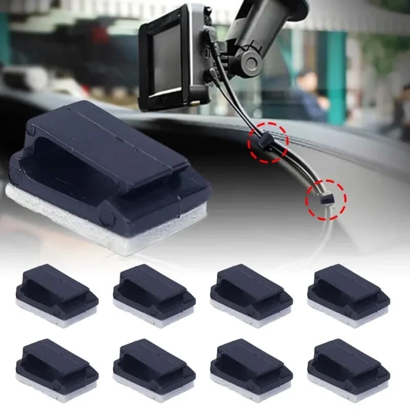 1-100 pz clip per cavi organizzatore cruscotto auto autoadesivo supporto per filo a goccia cavo manager auto morsetto fisso clip per filo accessori