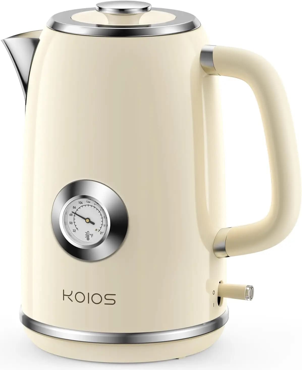 Bollitore elettrico in acciaio inossidabile da 1,8 litri con indicatore di temperatura, bollitura rapida da 1500 W, spegnimento automatico e luce a LED