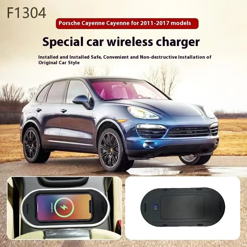 The Leaset per Porsche cayenne 2011-2017 caricatore del telefono della console centrale dell'auto caricatore wireless veloce supporto di ricarica della piastra di ricarica