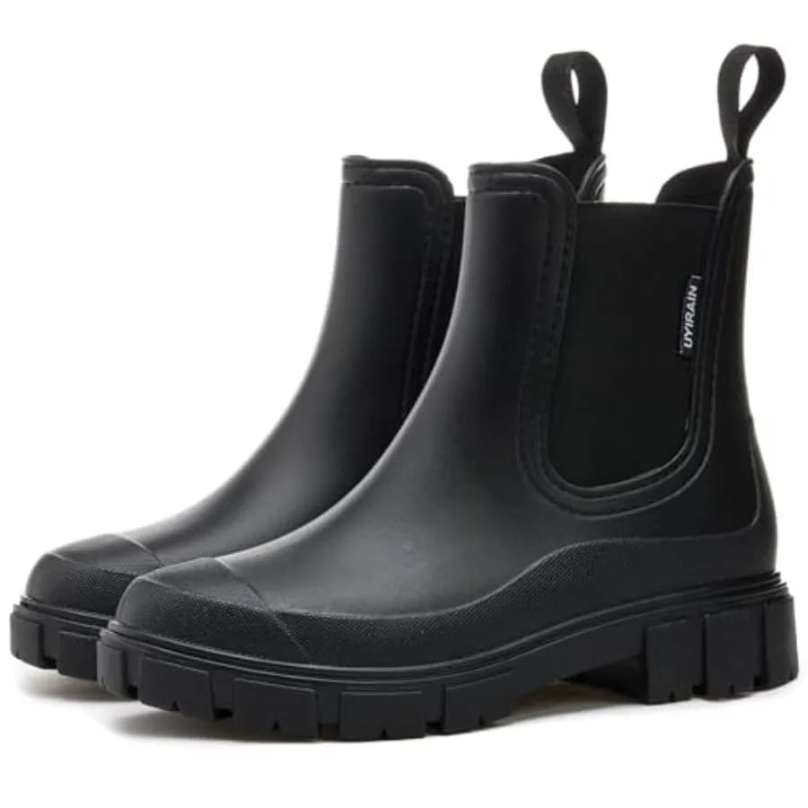 WOWSTICK Women's Ankle Rain Boots Waterproof Lightweight Slip Resistant Fashion Garden Booties