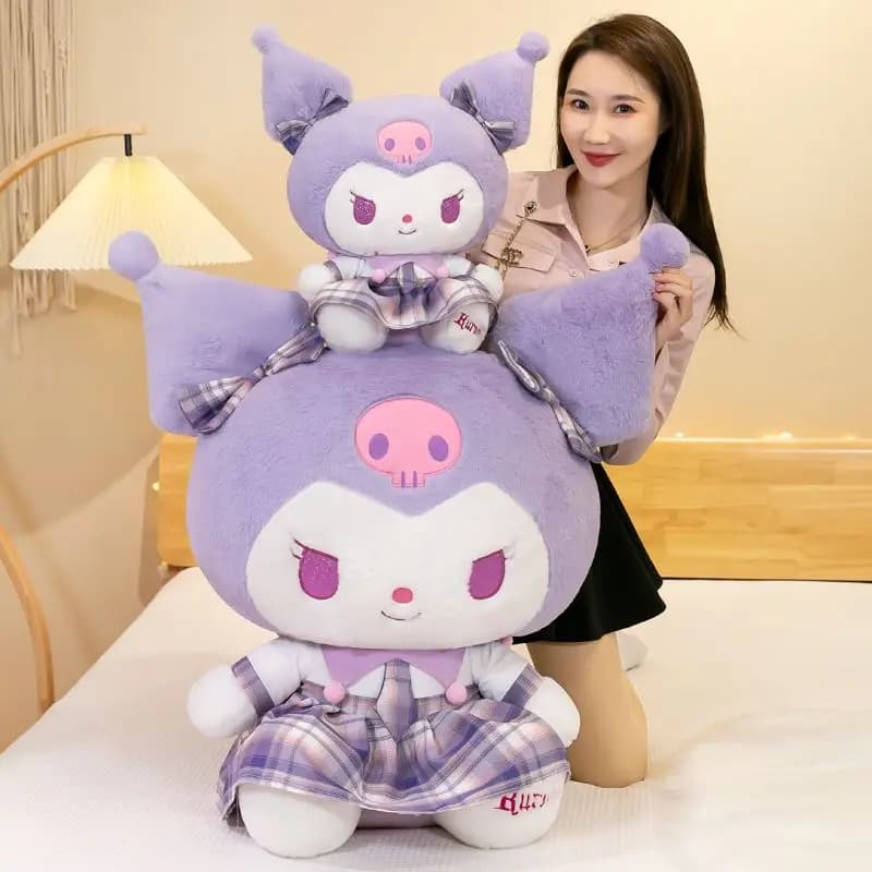 Peluche Gigante Sanrio Kuromi & My Melody, Grande Bambola di Peluche, Simpatico Regalo di Compleanno per Ragazze