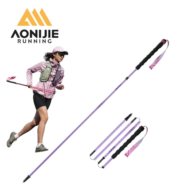 E4250 AONIJIE Women T800 Carbon Fiber Trail Running Poles Ultralight Folding Trekking Poles Professional Hiking Sticks Female