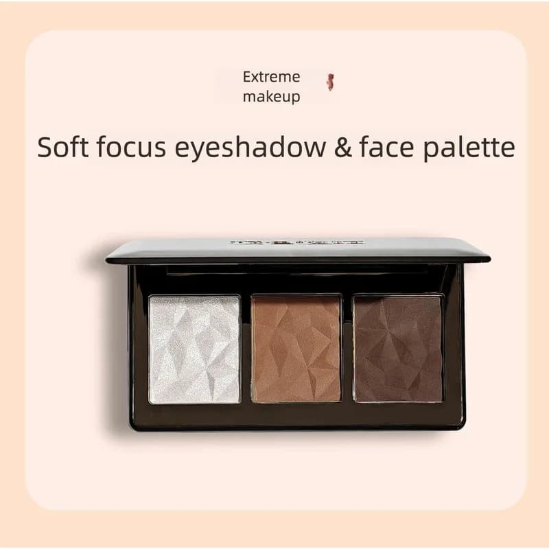 Jise Makeup Soft Light Brightening And Eye Comprehensive Palette, polvere opaca per sopracciglia, ombretto per contornare gli occhi, bianco perlescente
