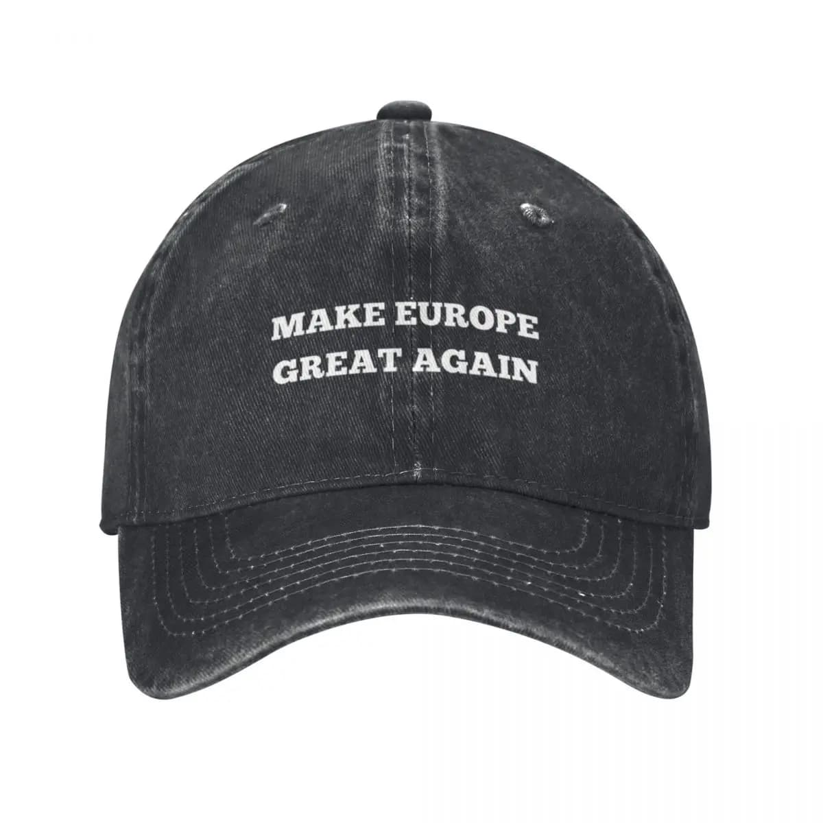 Custom MEGA Make Europe Great Again Europa Retro Denim Washed Baseball Caps Male Cowboy Sunscreen Hat Rock Womens Trucker Cap