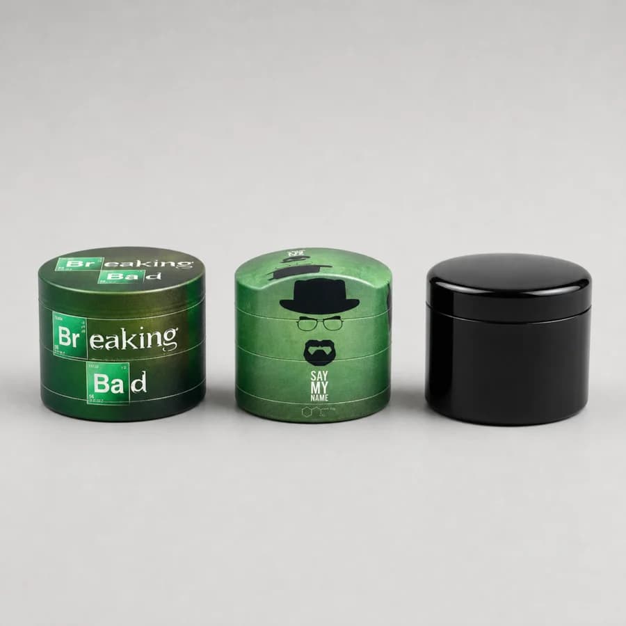 Grinder 2inch 50mm Model BreakingBad Four Layer Metal Manual Herb Spice Crusher Kitchen Tobacco Preparation Grinding Tool Home