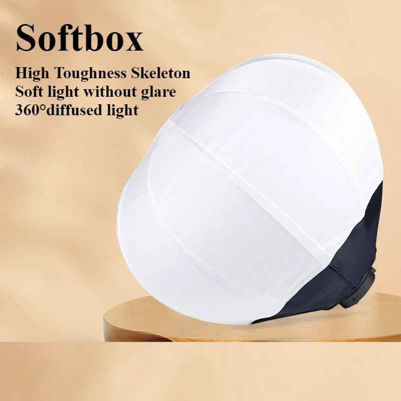 35CM Globe Lantern Softbox Bowens Mount Quick Ball Diffuser Ring Smooth Light Changer for Playing Flash Movies