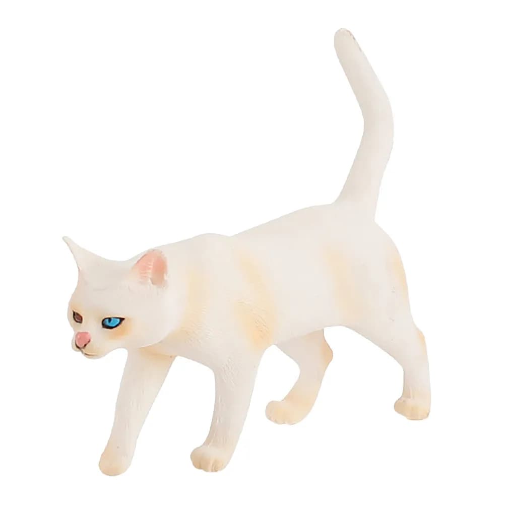 Gatto Decorativo Realistico in Plastica a Grandezza Naturale, Ornamento da Scrivania per Casa, Giocattolo Educativo per Bambini, Gattino Fedele alla Realtà