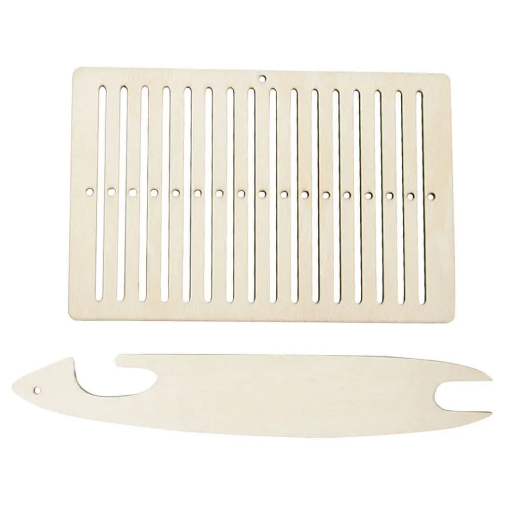 1Set Wood Hand Weaving Loom Stick Set Small Loom for Belt Bracelet Bag Strap Camera Strap Beginners DIY Weaving Tool