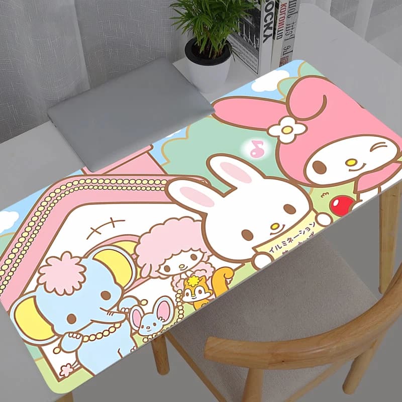 Tappetino per Mouse Grande Sanrio My Melody, Tappetino da Scrivania per Computer, Tastiera, Nuovo Tappetino XXL per Laptop, Accessori, Mousepad da Gaming