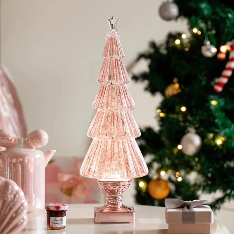 Albero di Natale Forniture natalizie Ornamento Sfera di cristallo Incandescente Regalo di compleanno per bambini Carillon Luce notturna per ragazza Prodotti per la casa