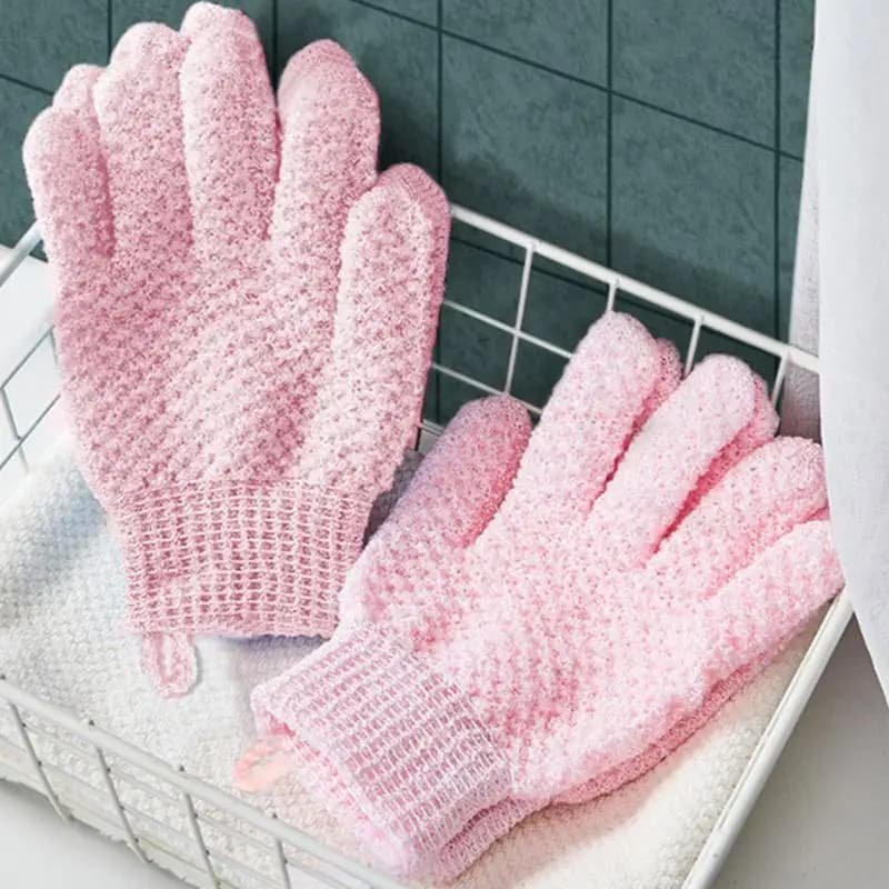 Guanti per il corpo Guanti esfolianti per il corpo elastici a cinque dita Forniture da bagno portatili lavabili per la casa Bagno Viaggi Spa Palestra